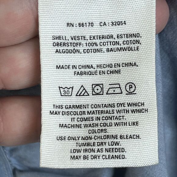 Anthropologie Shorts Womens Extra Small Aloha Chambray Paperbag Smocked Bow Blue - Picture 7 of 14